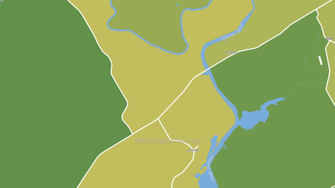 Kopperl, TX block-group voter-turnout map