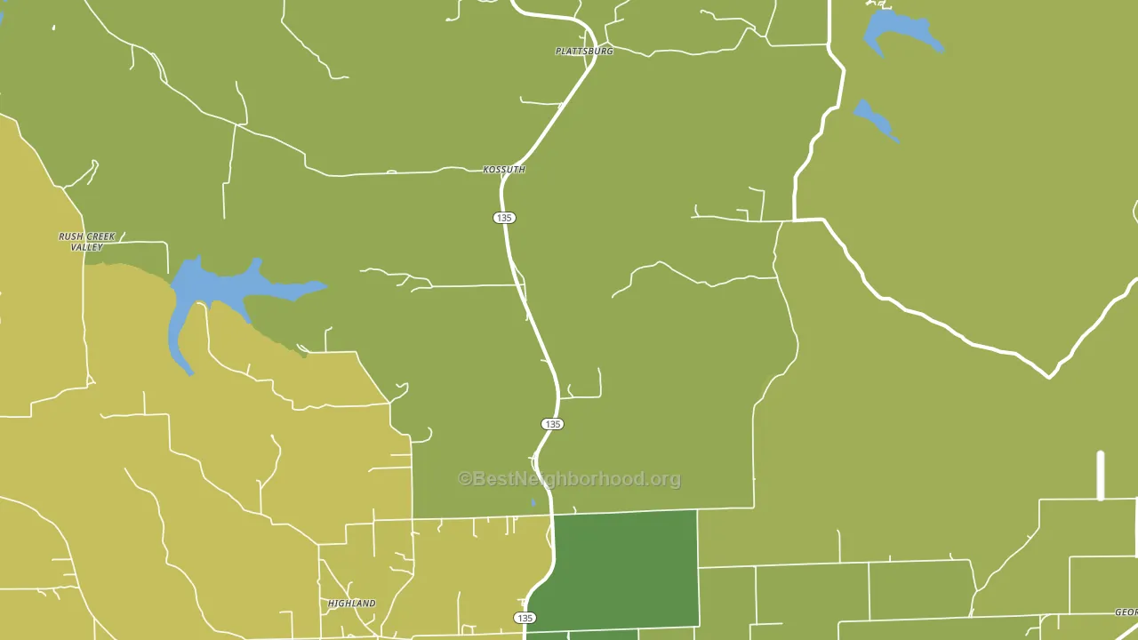 Kossuth, IN block-group voter-turnout map