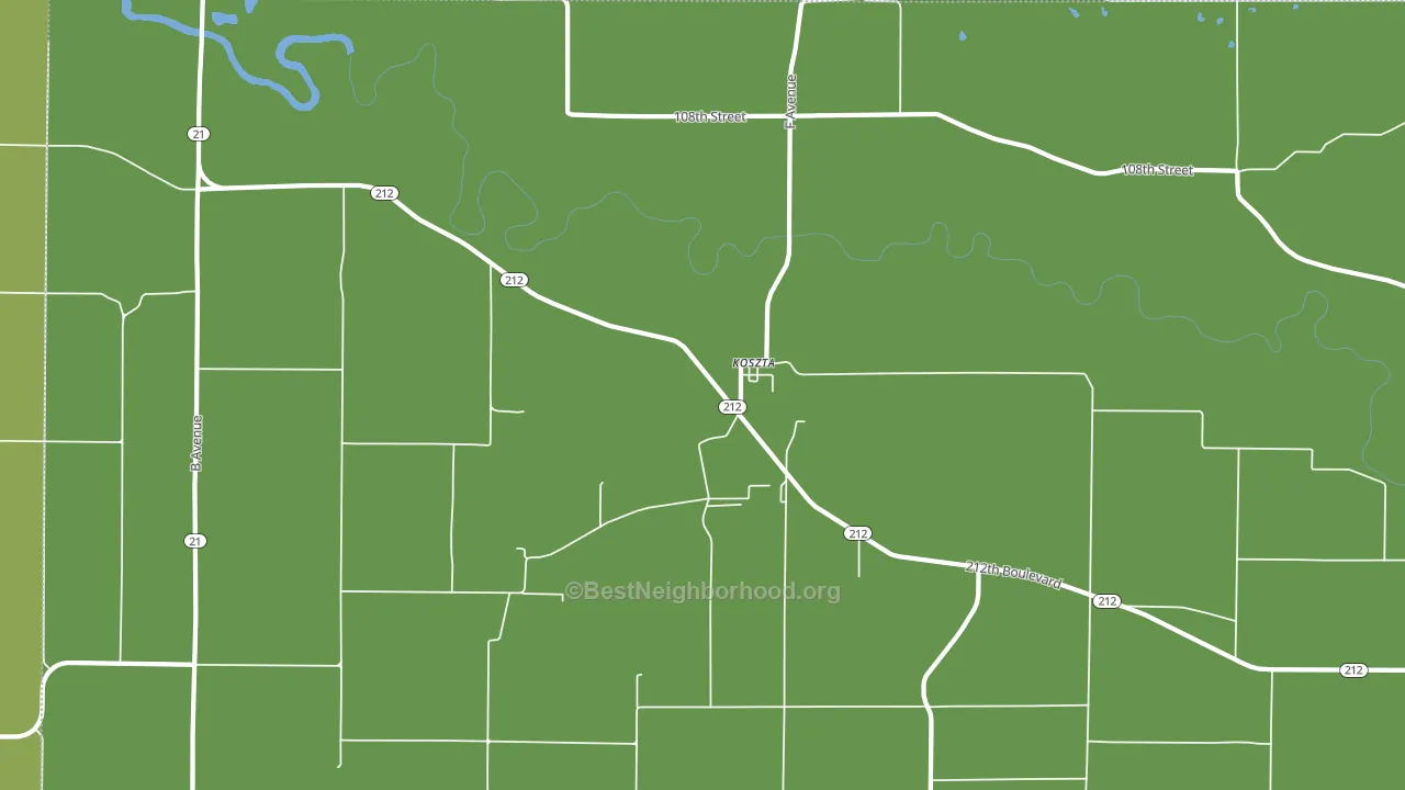 Koszta, IA block-group voter-turnout map