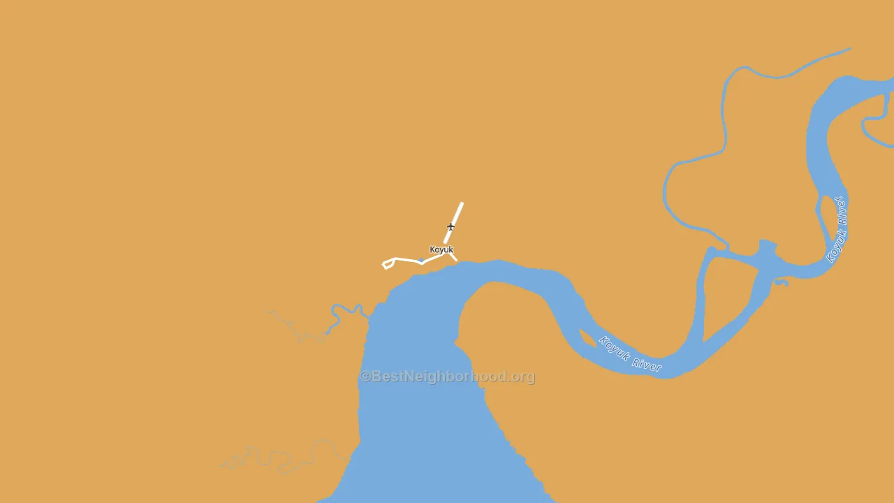 Koyuk, AK block-group voter-turnout map