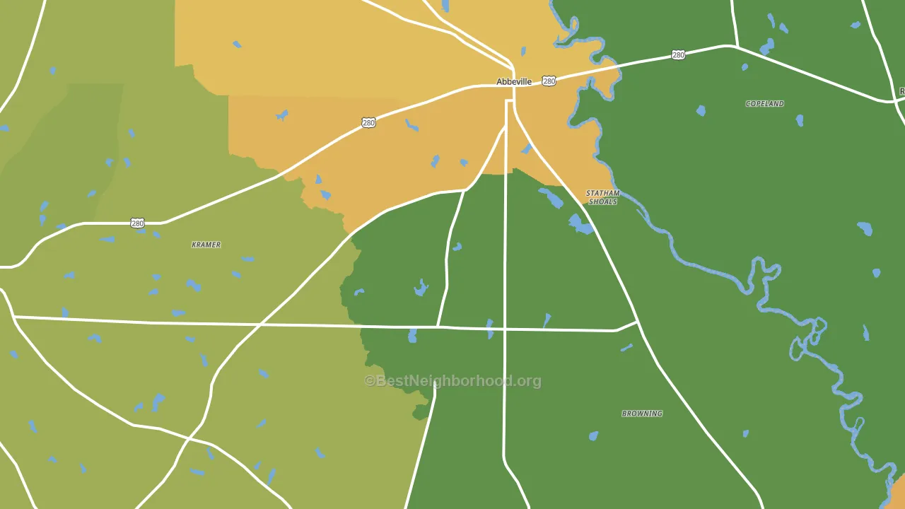 Kramer, GA block-group voter-turnout map