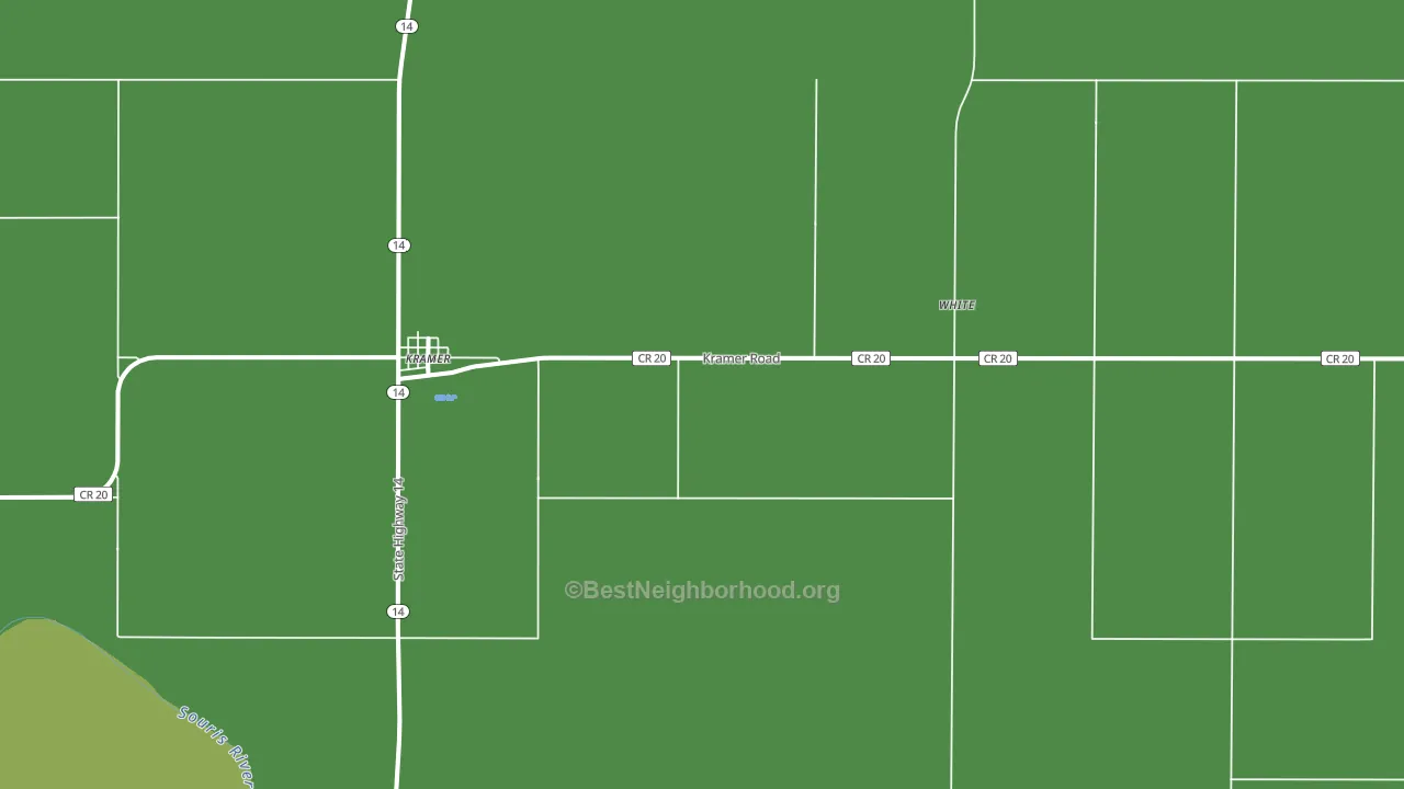 Kramer, ND block-group voter-turnout map