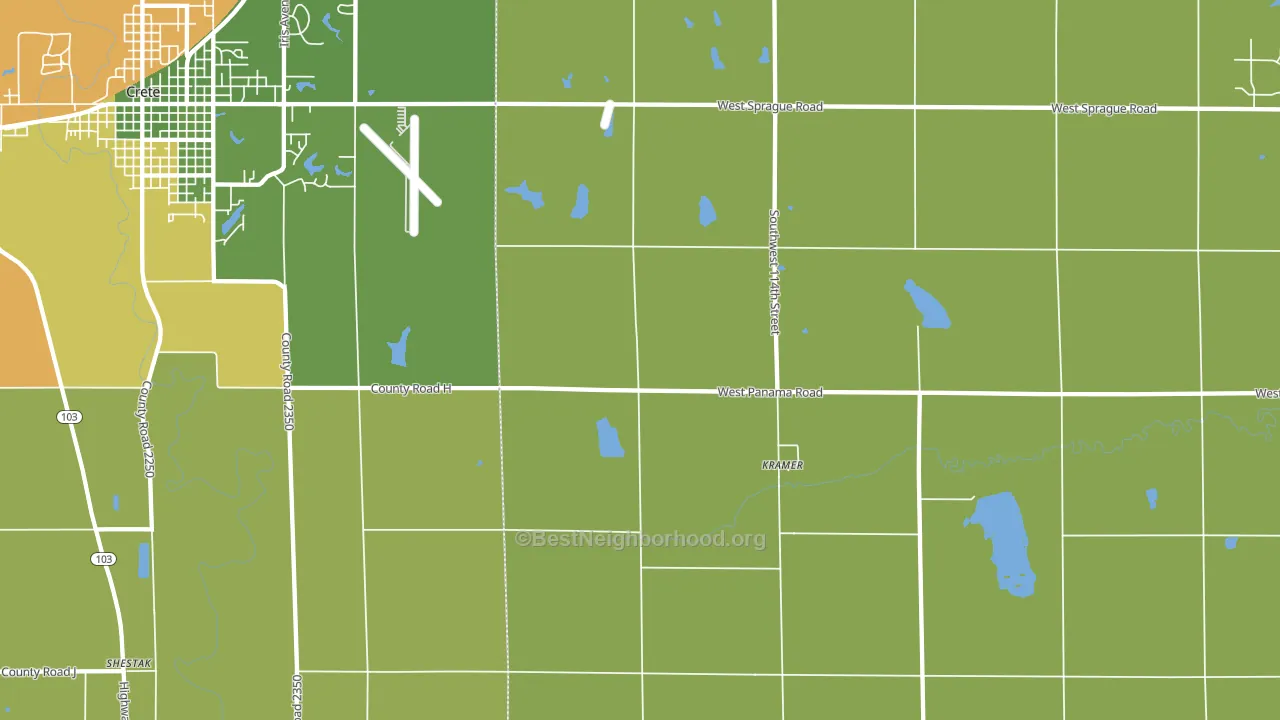Kramer, NE block-group voter-turnout map