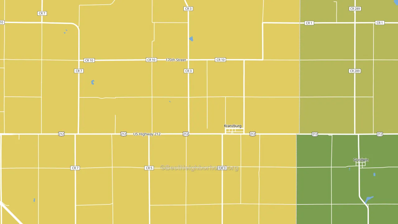 Kranzburg, SD block-group voter-turnout map