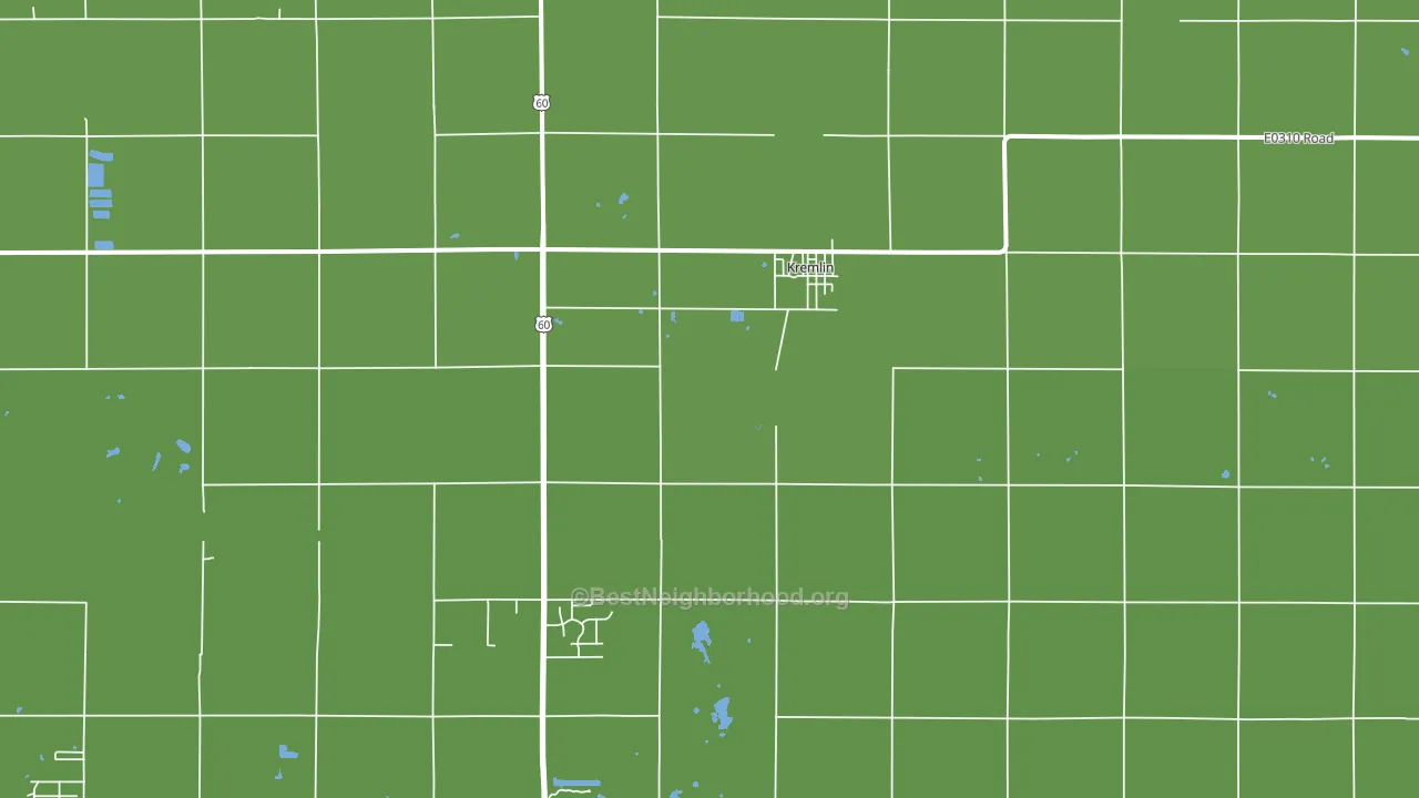 Kremlin, OK block-group voter-turnout map