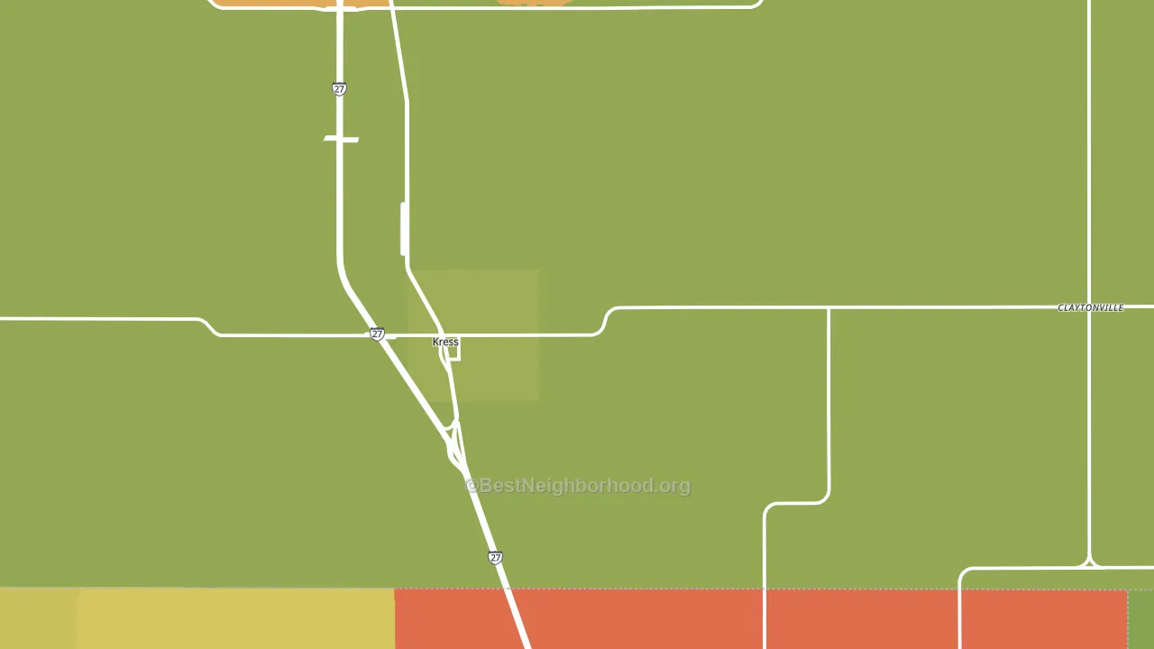 Kress, TX block-group voter-turnout map
