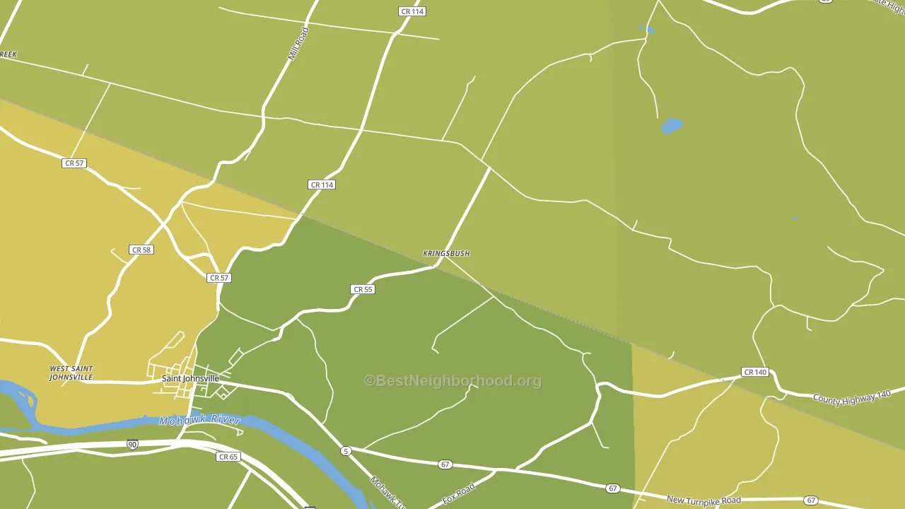 Kringsbush, NY block-group voter-turnout map