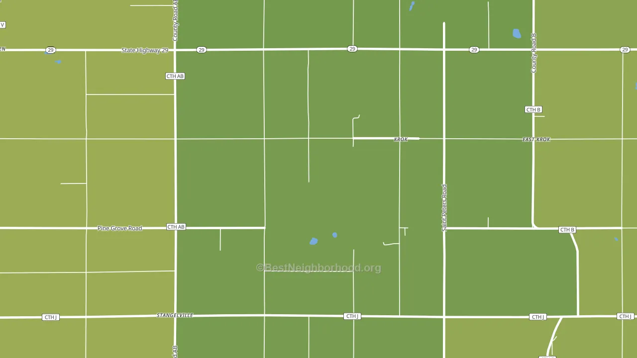 Krok, WI block-group voter-turnout map