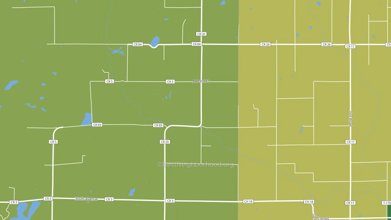 Kroschel, MN block-group voter-turnout map