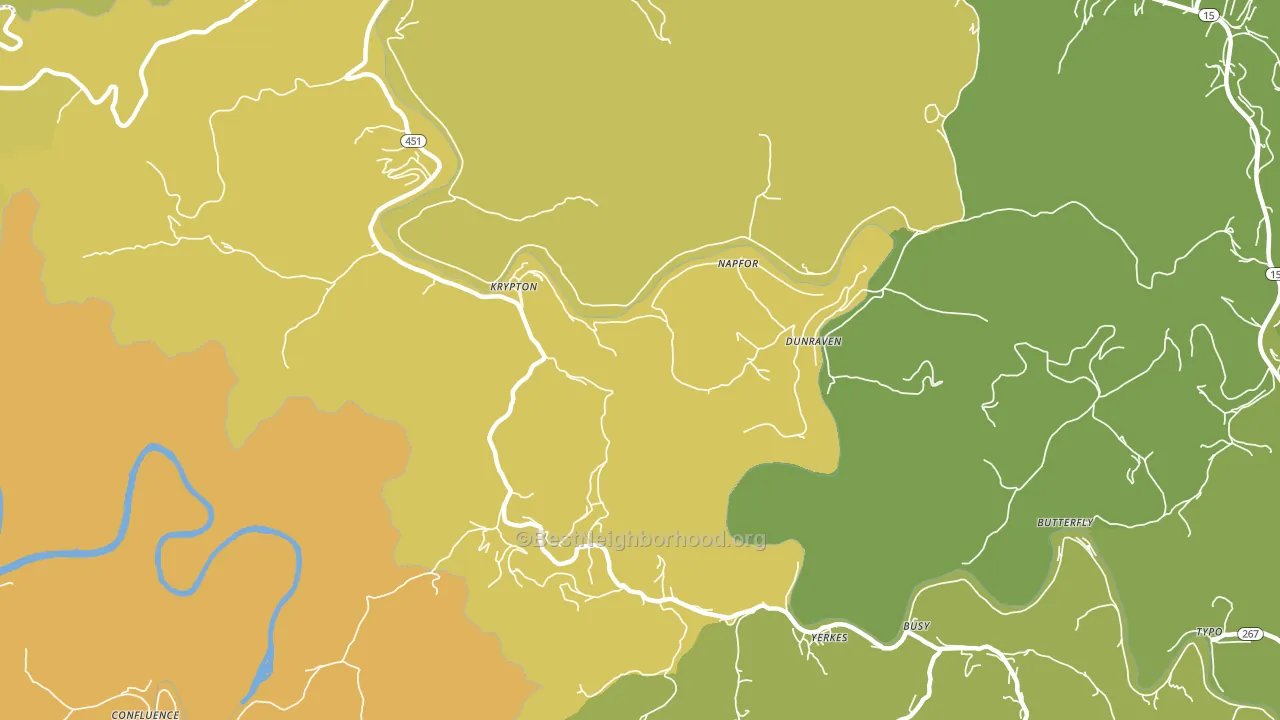 Krypton, KY block-group voter-turnout map