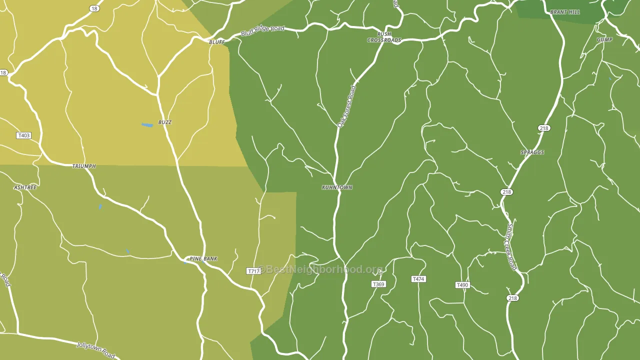 Kuhntown, PA block-group voter-turnout map