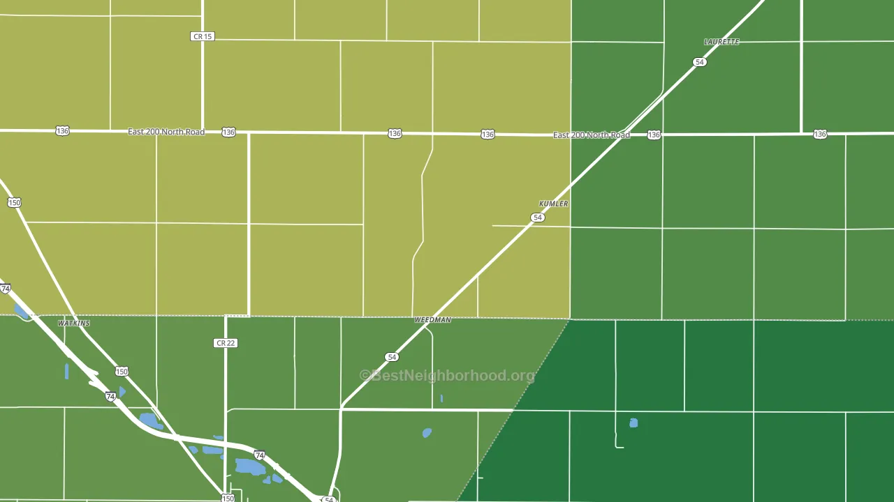 Kumler, IL block-group voter-turnout map