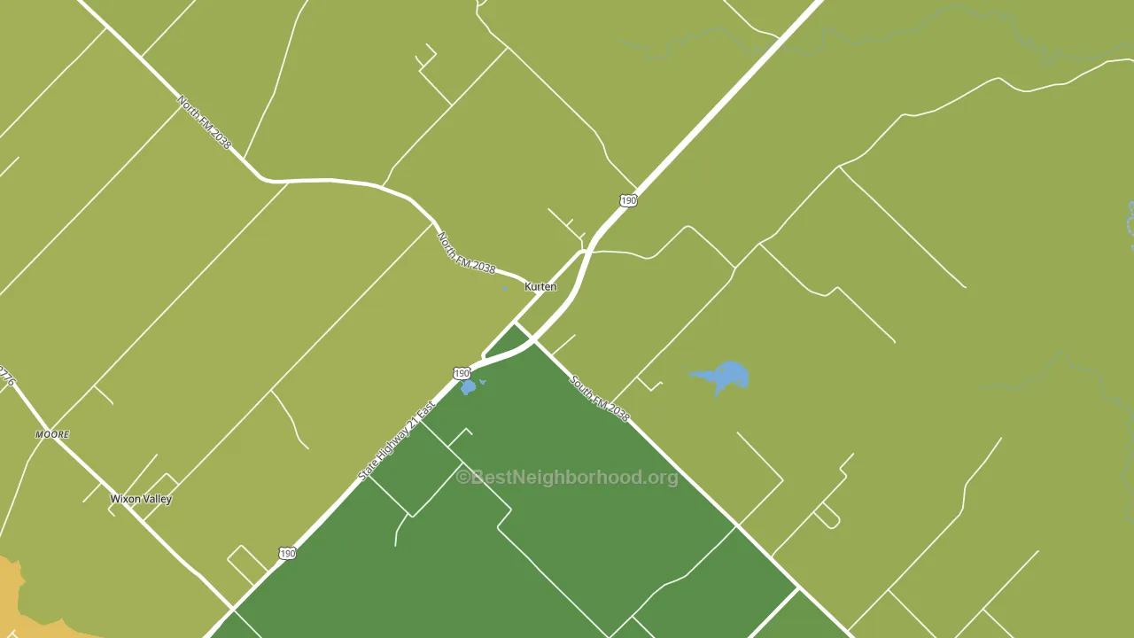 Kurten, TX block-group voter-turnout map