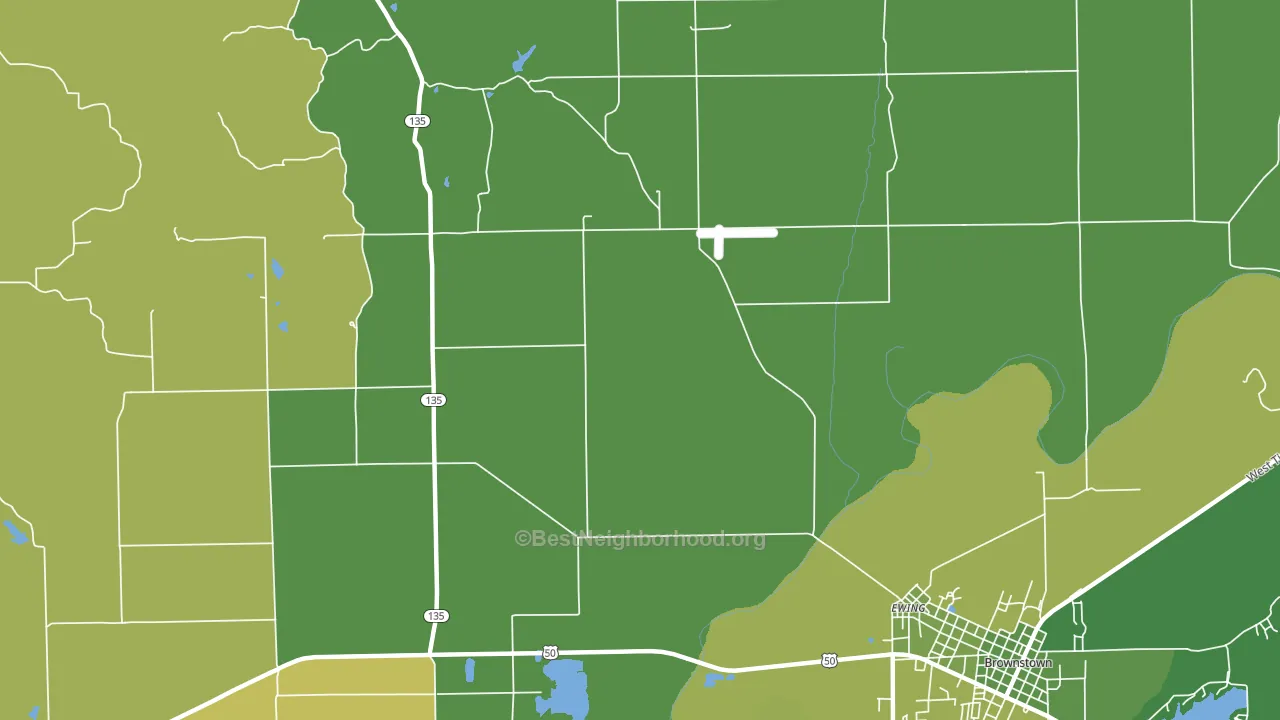 Kurtz, IN block-group voter-turnout map