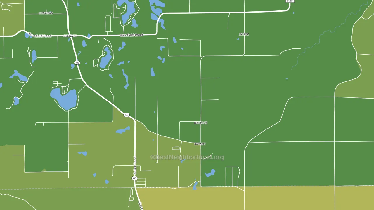 Kurtz, MI block-group voter-turnout map