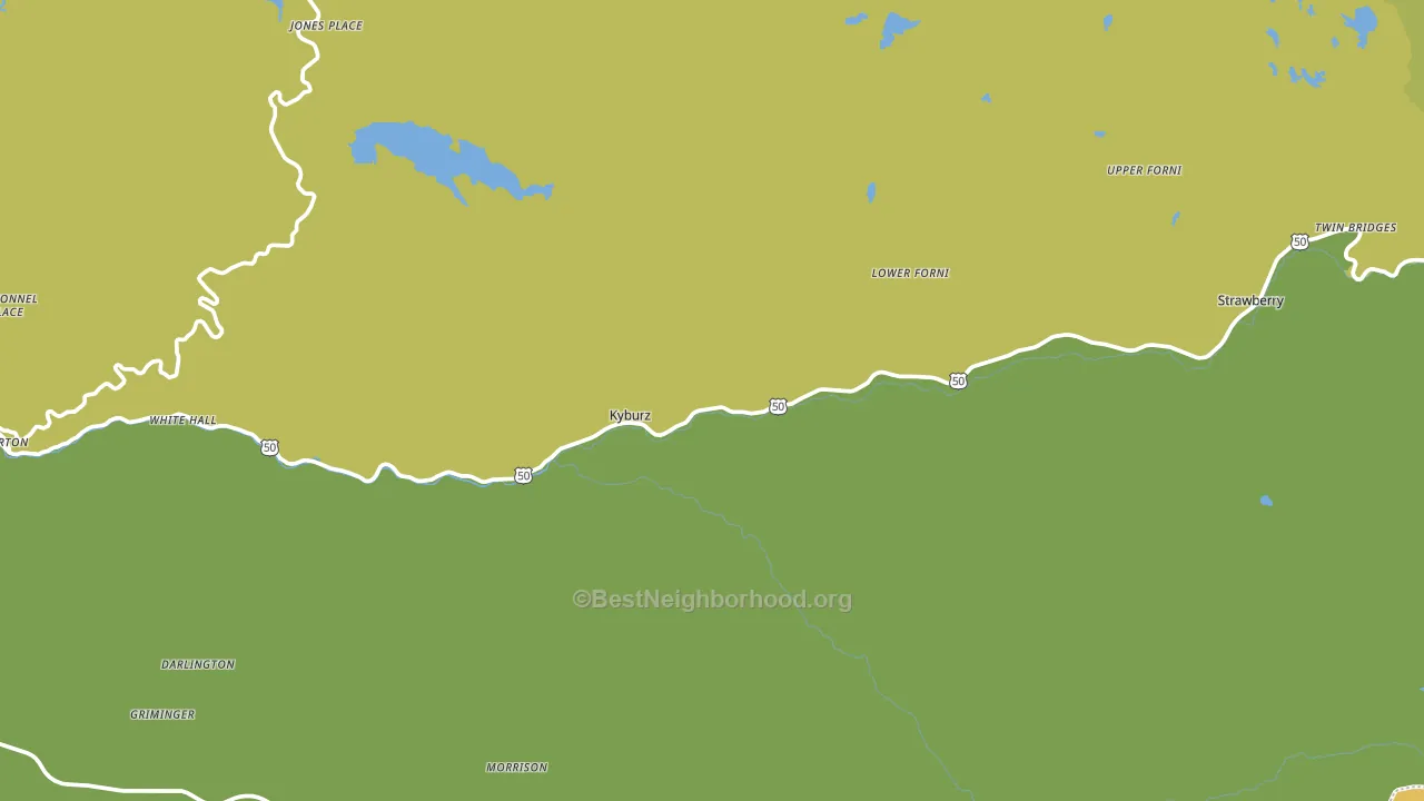 Kyburz, CA block-group voter-turnout map