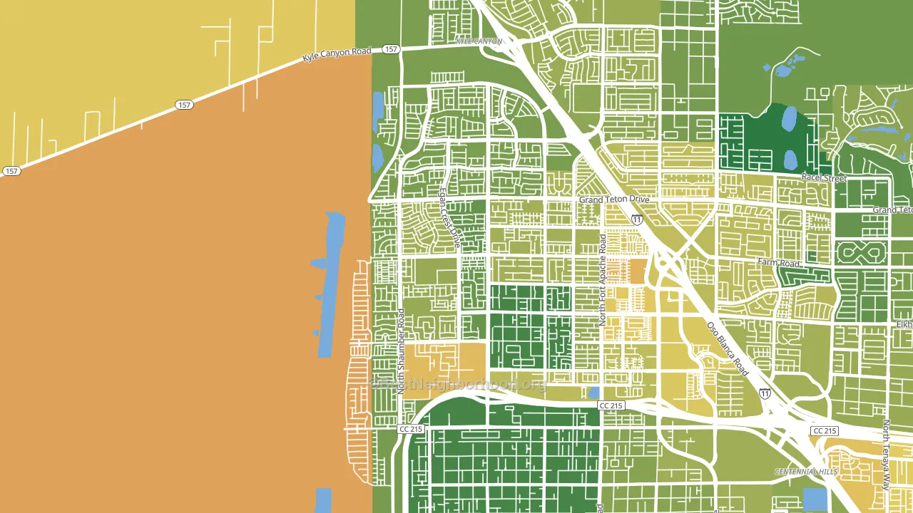 Kyle Canyon, Las Vegas, NV block-group voter-turnout map