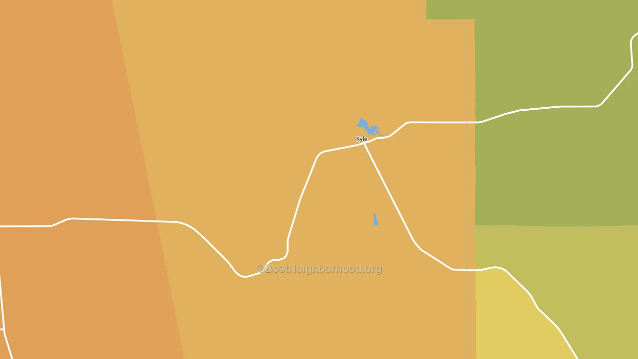 Kyle, SD block-group voter-turnout map