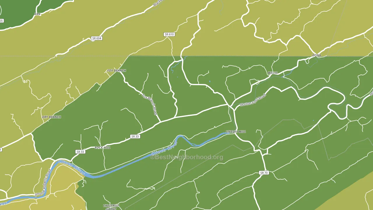 Kyles Ford, TN block-group voter-turnout map