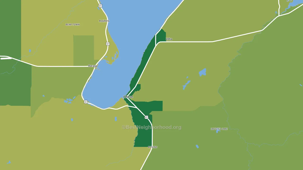 L'Anse, MI block-group voter-turnout map