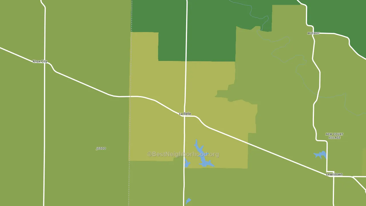 La Belle, MO block-group voter-turnout map