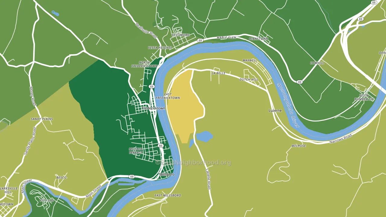 La Belle, PA block-group voter-turnout map