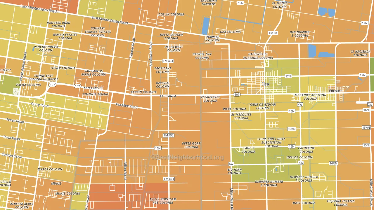 La Blanca, TX block-group voter-turnout map