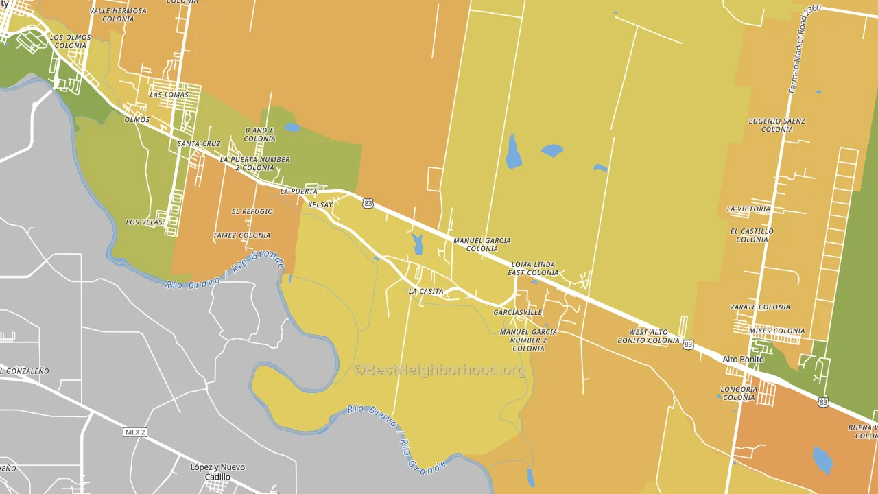 La Casita, TX block-group voter-turnout map
