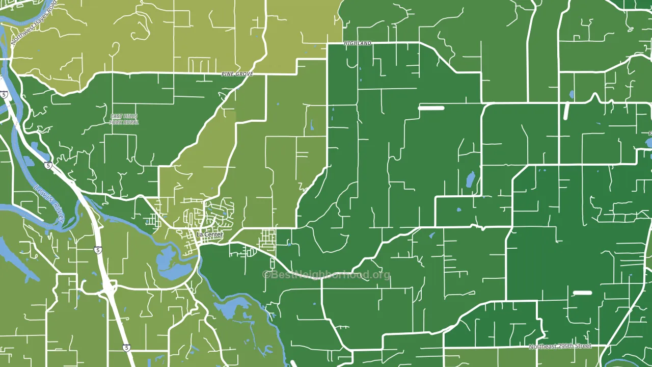 La Center, WA block-group voter-turnout map