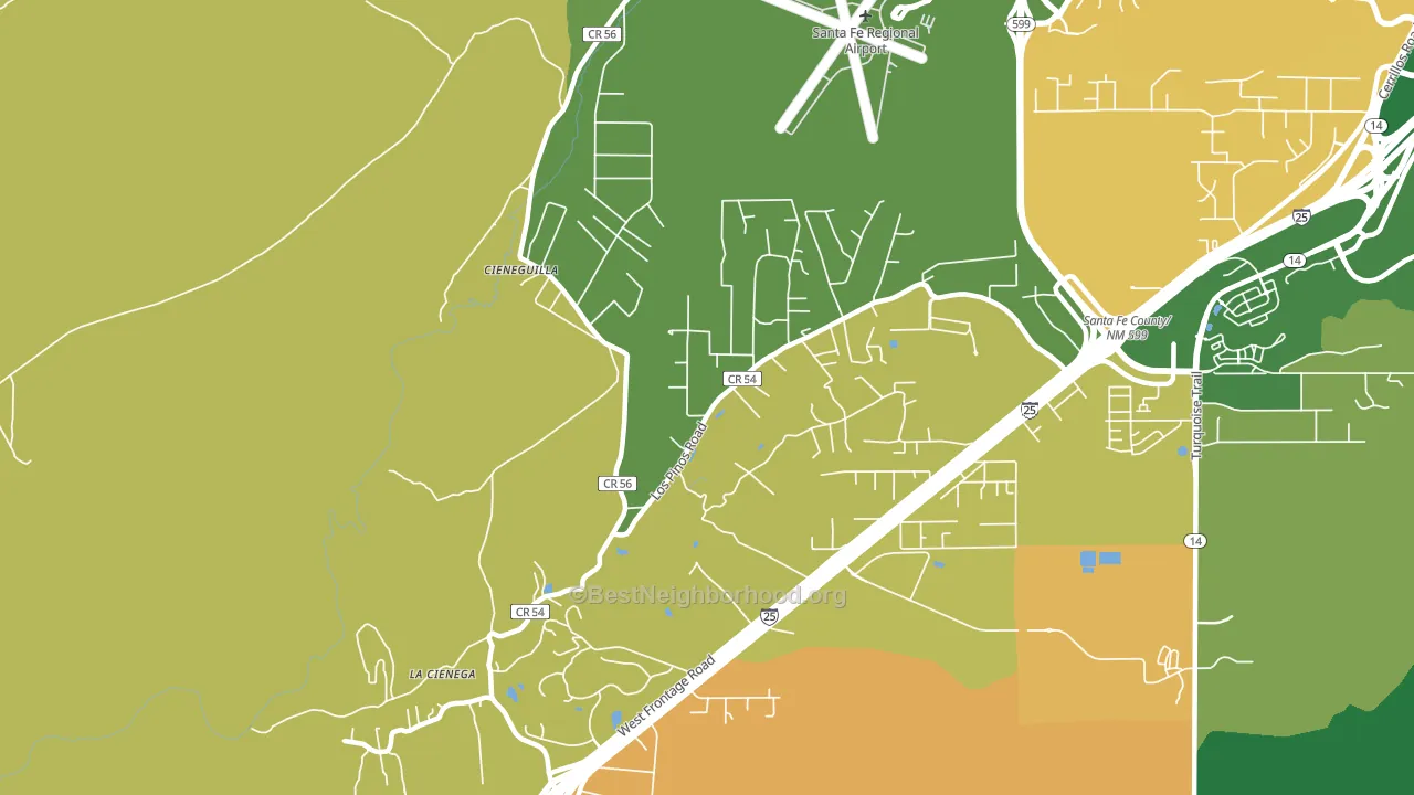 La Cienega, NM block-group voter-turnout map
