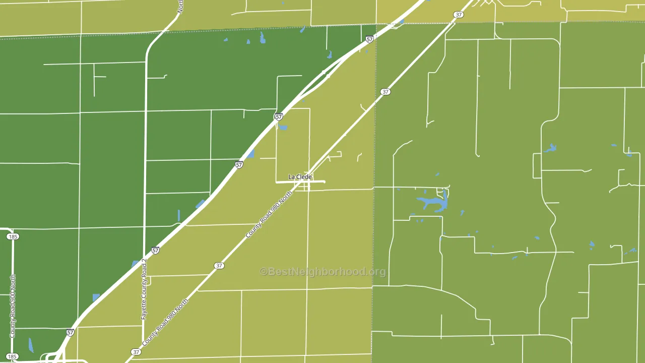 La Clede, IL block-group voter-turnout map
