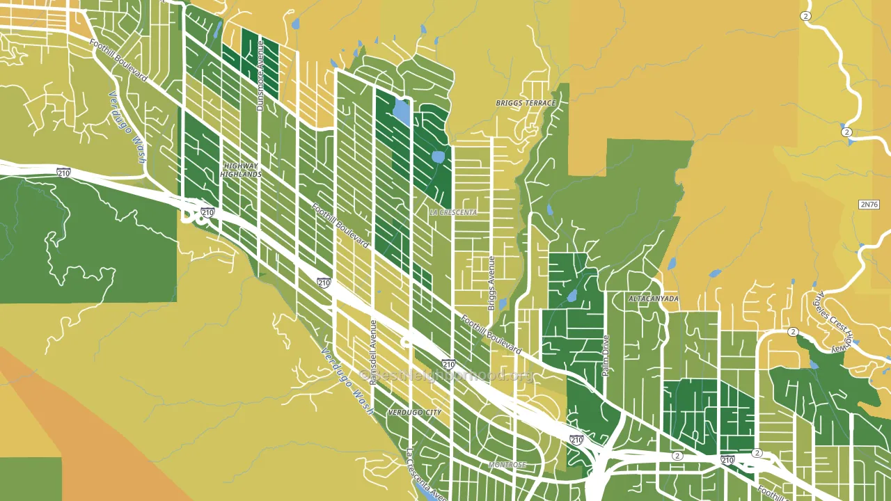La Crescenta-Montrose, CA block-group voter-turnout map