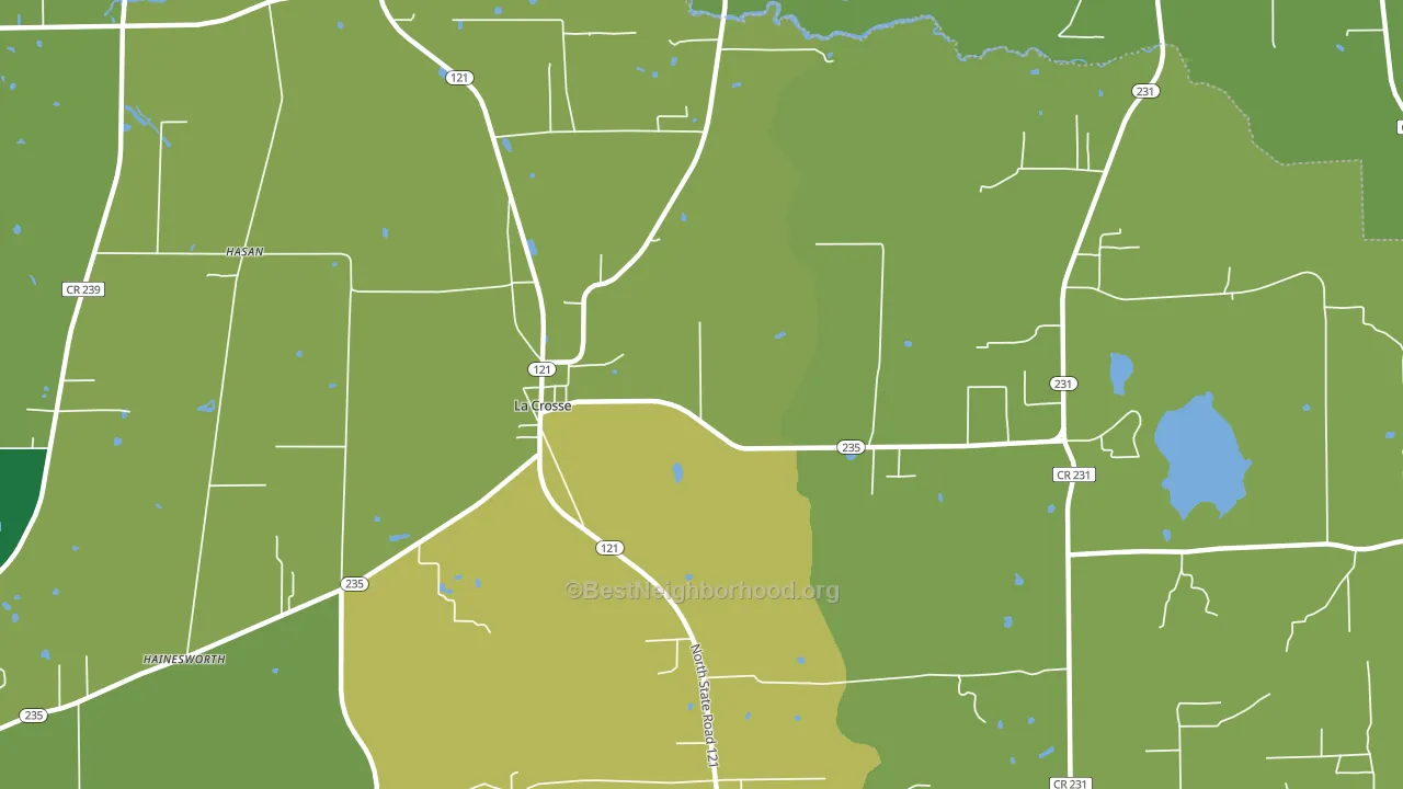 La Crosse, FL block-group voter-turnout map