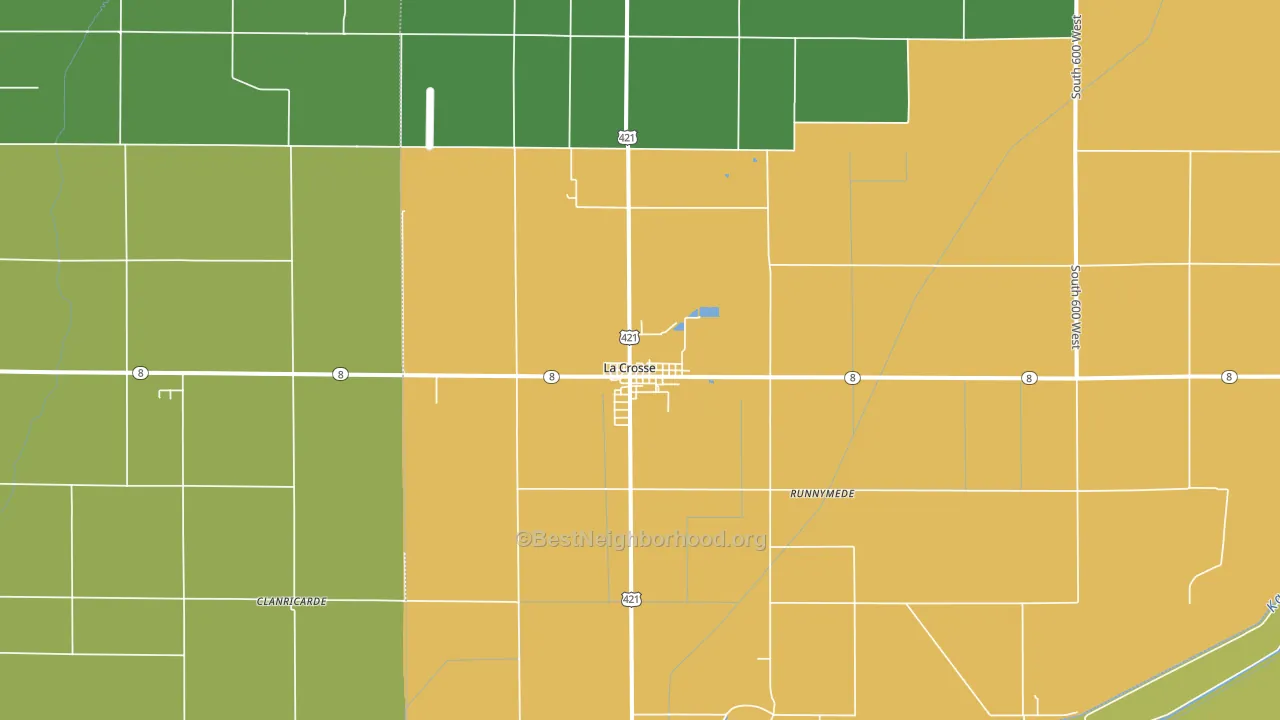 La Crosse, IN block-group voter-turnout map