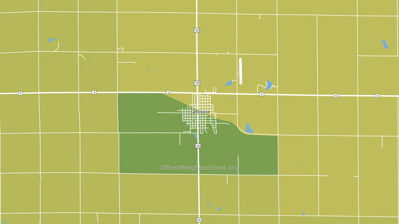 La Crosse, KS block-group voter-turnout map