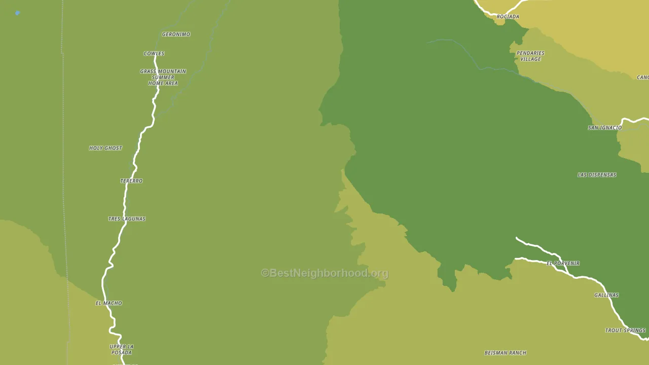 La Cueva, NM block-group voter-turnout map