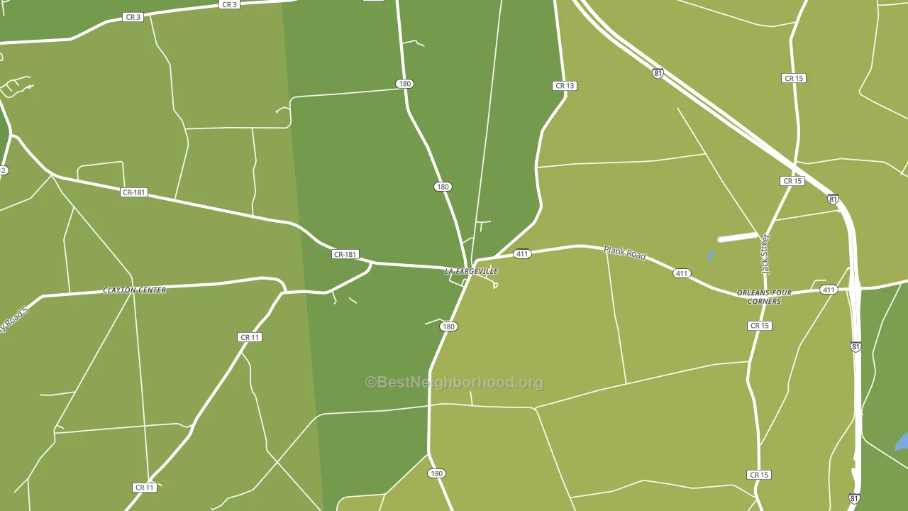 La Fargeville, NY block-group voter-turnout map