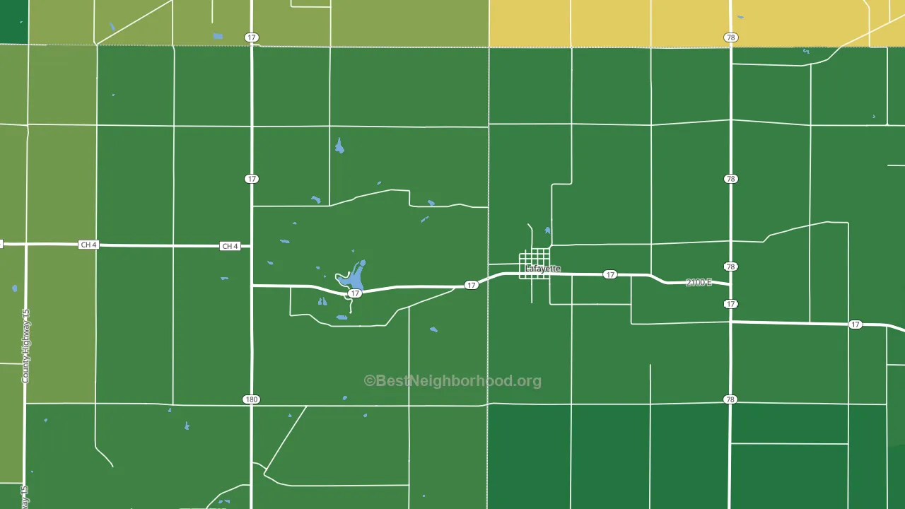 La Fayette, IL block-group voter-turnout map