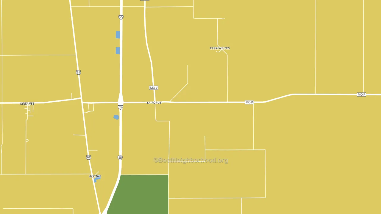 La Forge, MO block-group voter-turnout map