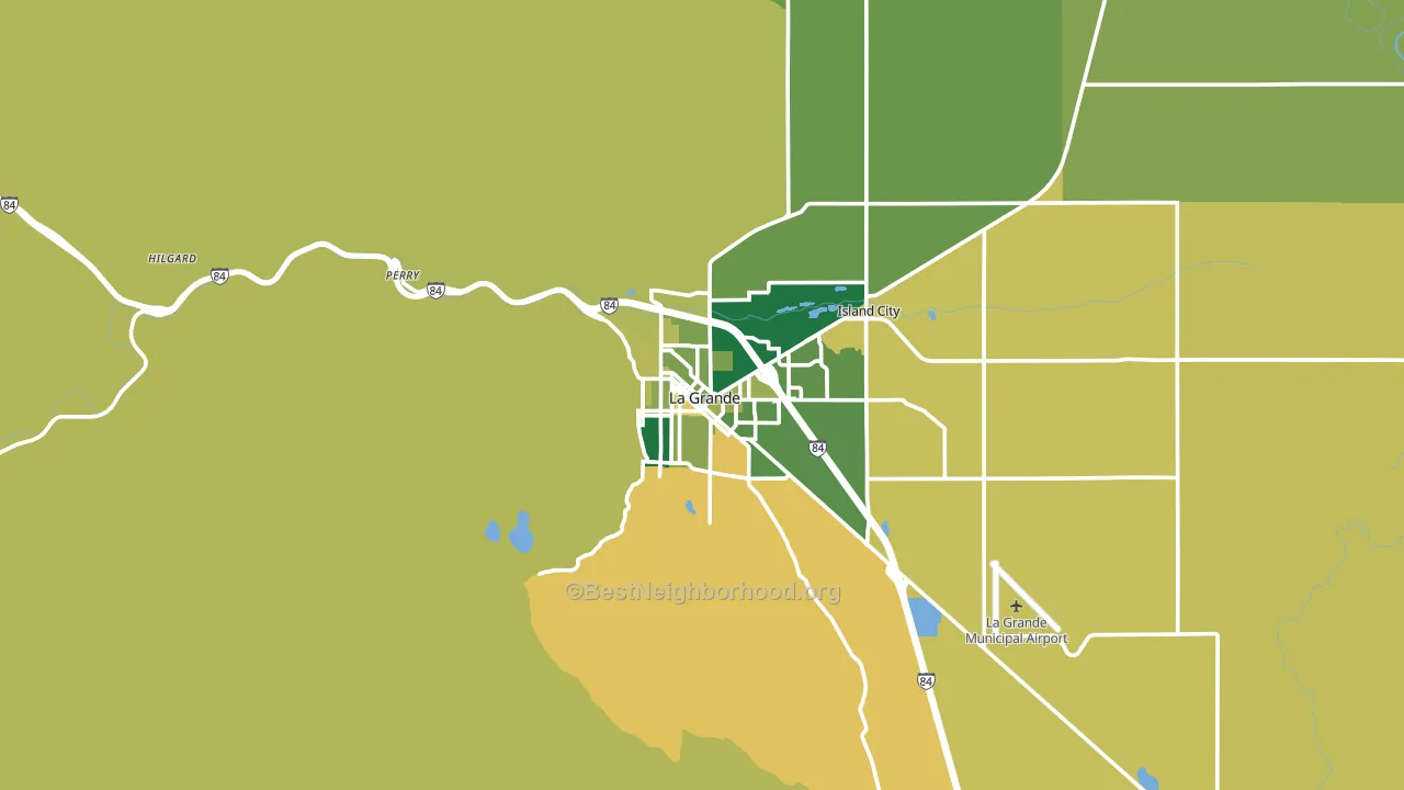 La Grande, OR block-group voter-turnout map