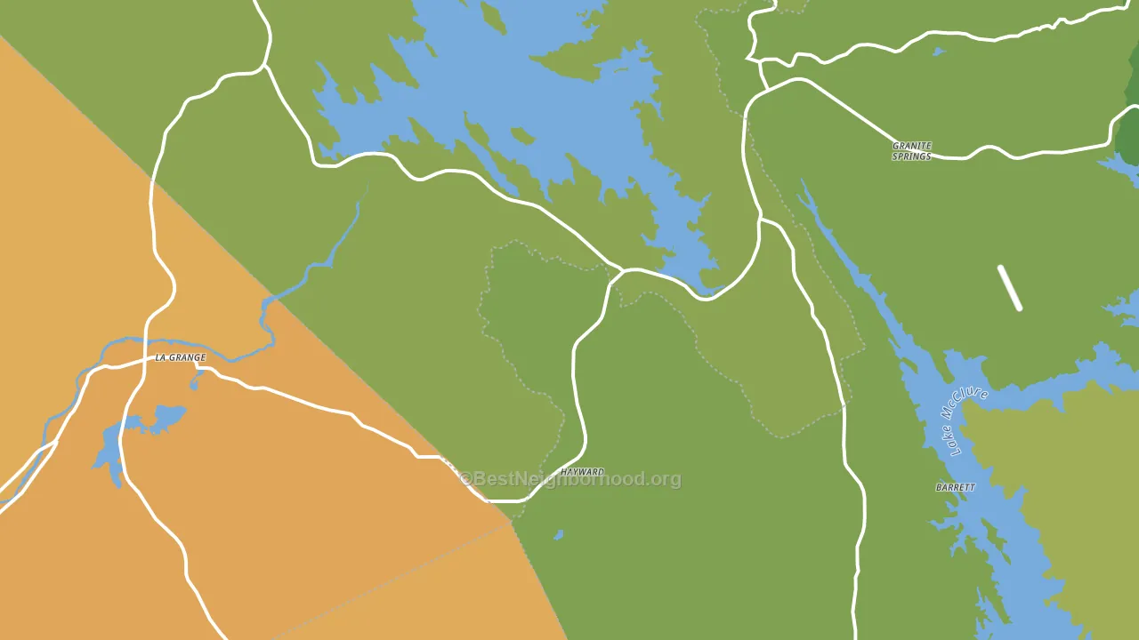 La Grange, CA block-group voter-turnout map