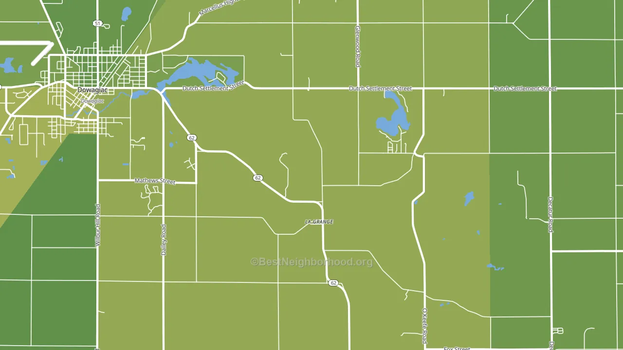 La Grange, MI block-group voter-turnout map