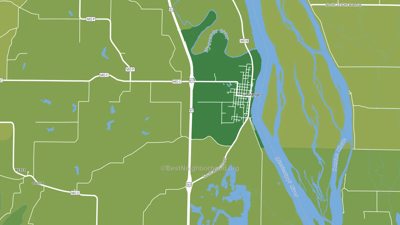 La Grange, MO block-group voter-turnout map