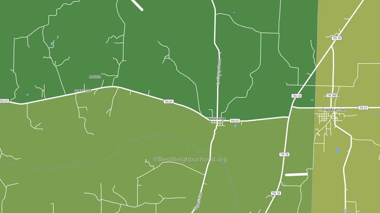 La Grange, TN block-group voter-turnout map