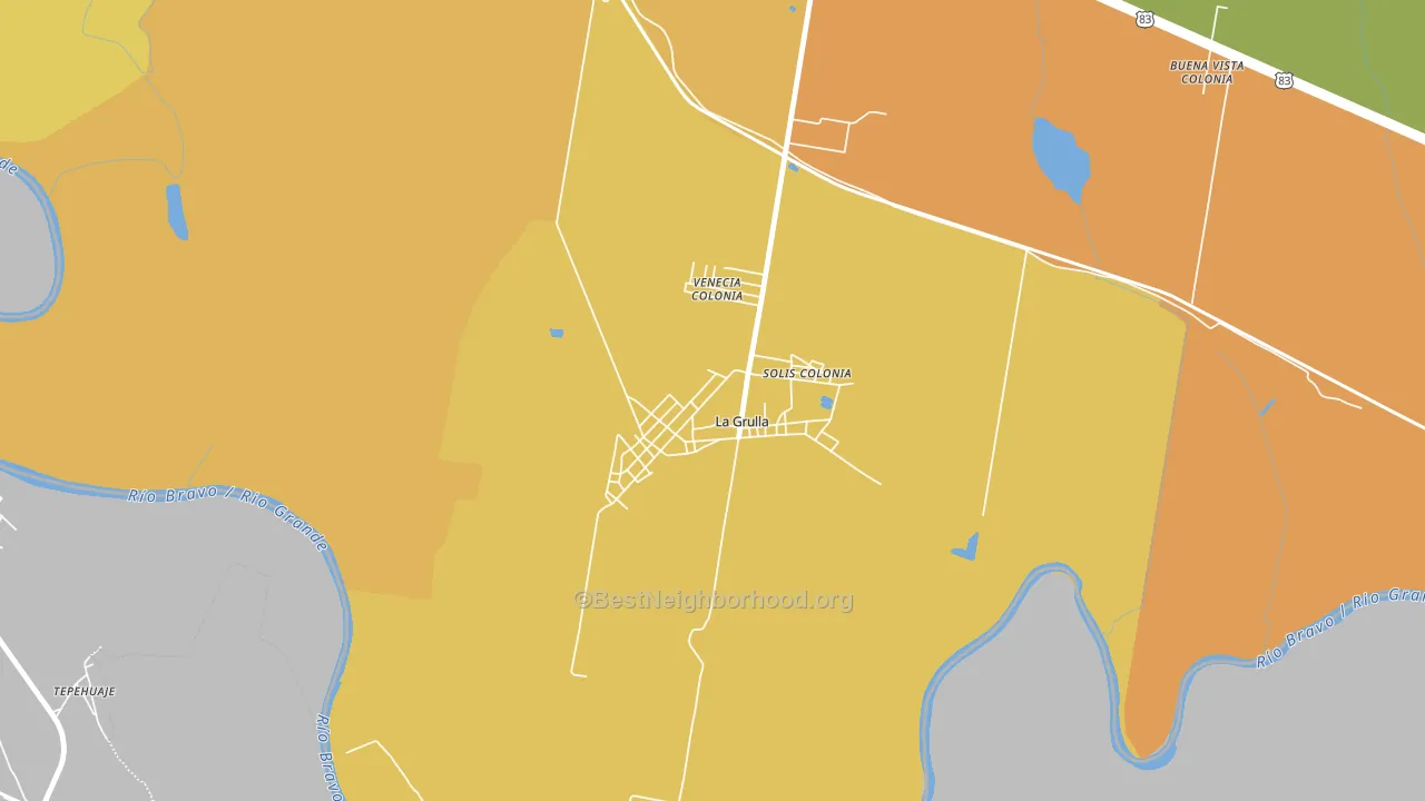 La Grulla, TX block-group voter-turnout map