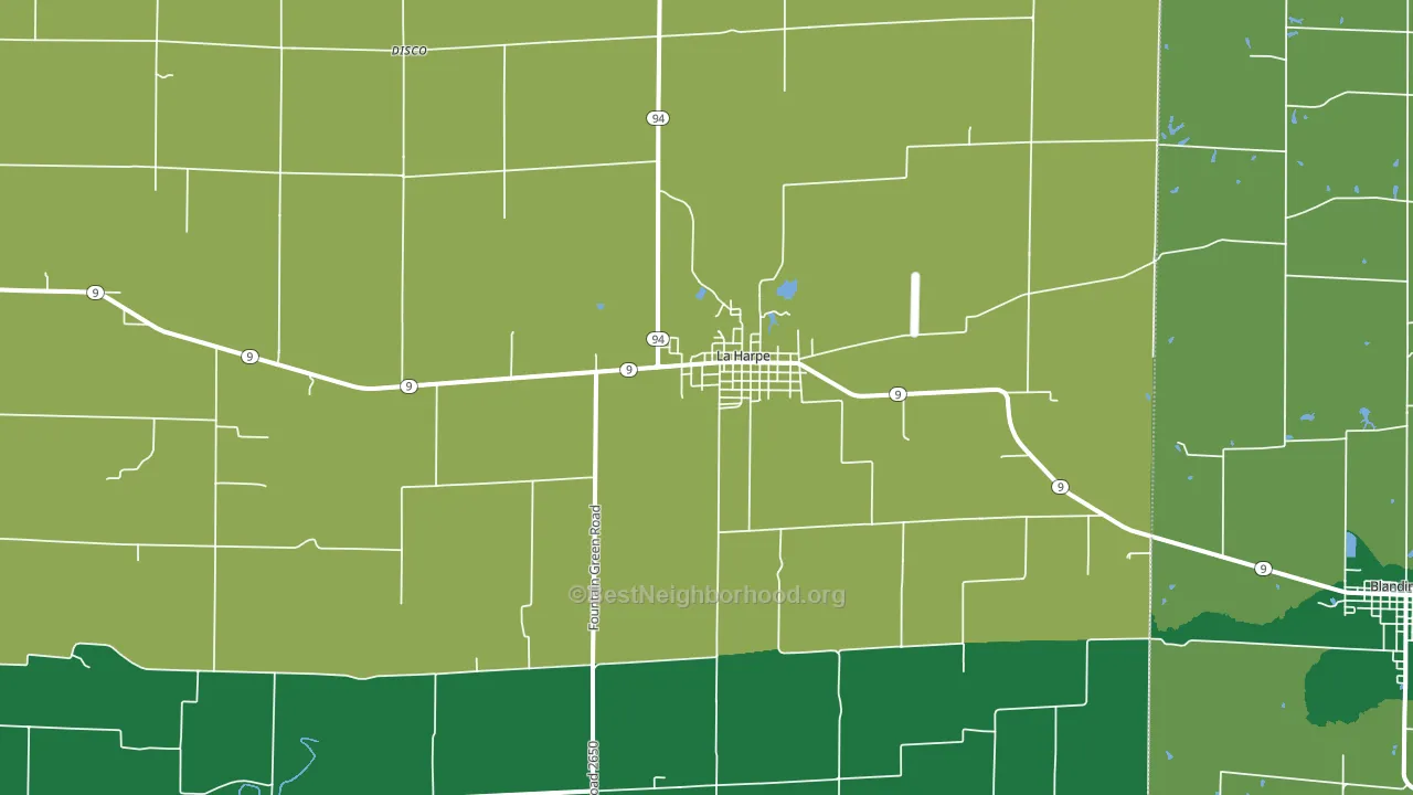 La Harpe, IL block-group voter-turnout map