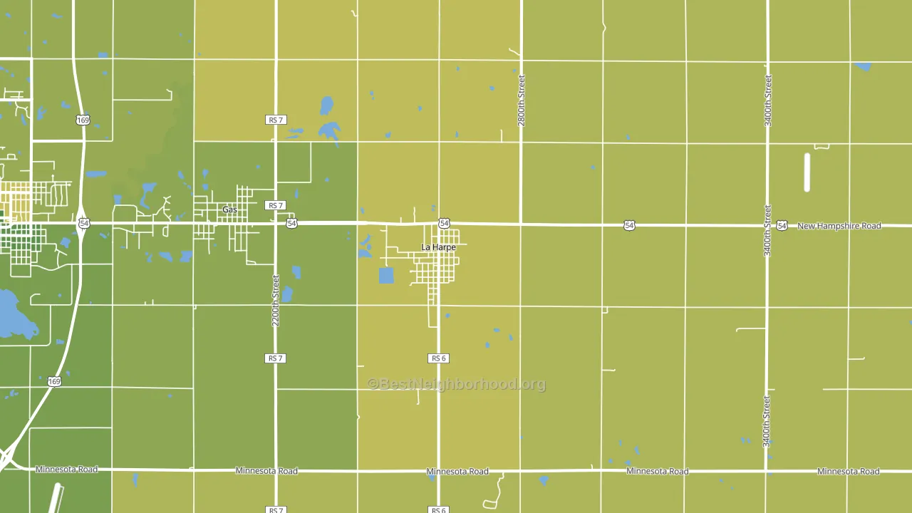 La Harpe, KS block-group voter-turnout map