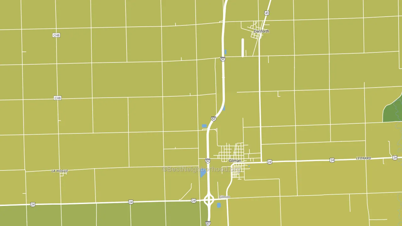La Hogue, IL block-group voter-turnout map