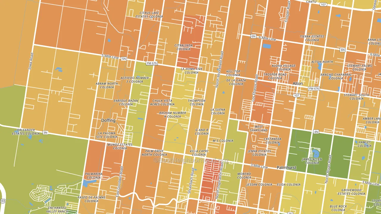 La Homa, Mission, TX block-group voter-turnout map