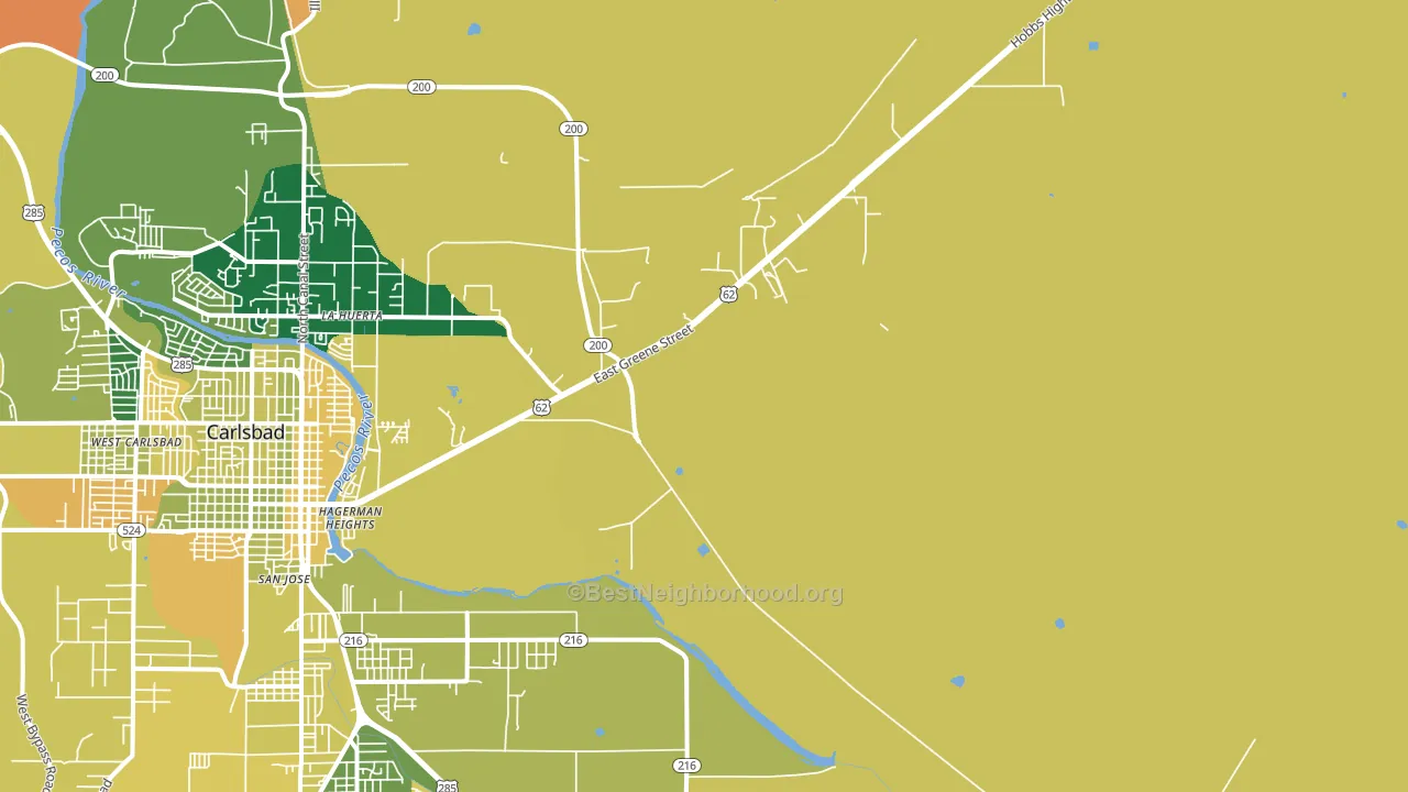 La Huerta, NM block-group voter-turnout map